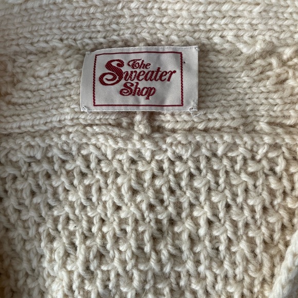 Cream Chunky Knit Cardigan Sweater - Picture 4 of 16